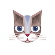 Cat head - vector sign illustration