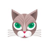Cat head - vector sign illustration N2