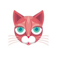 Cat head - vector sign illustration N4