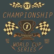 T-shirt Printing design typography graphics Speedway vector illustration N3