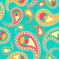 Bright seamless paisley pattern