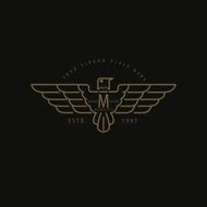 luxury golden linear monogram minimal geometric vintage hipster N3
