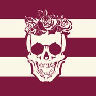 skull with roses