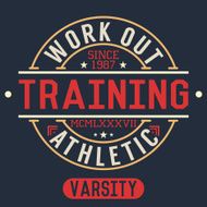 T-shirt Printing design typography graphics Trening and workout vector illustration N4