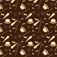 Retro gentleman elements seamless pattern N2
