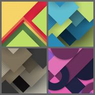 Set of banner templates with abstract background N15