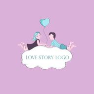 Love story Logo Symbol N4