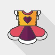 kid dress flat icon with long shadow eps10 N17