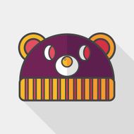 baby hat flat icon with long shadow eps10 N15