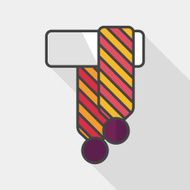scarf flat icon with long shadow eps10 N17