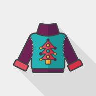 Sweater flat icon with long shadow eps10 N5