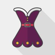 Christmas dress flat icon with long shadow eps10 N5