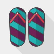 flip flop flat icon with long shadow eps10 N5
