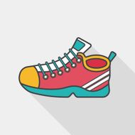 sneaker flat icon with long shadow eps10 N10