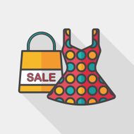 shopping dress flat icon with long shadow eps10 N5