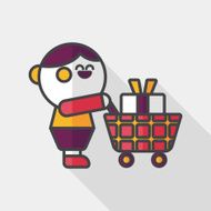 shopping flat icon with long shadow eps10 N5