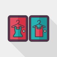 Fitting room flat icon with long shadow eps10 N5