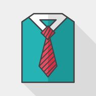 business shirt and tie flat icon with long shadow eps10 N5
