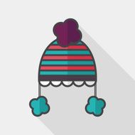 baby hat flat icon with long shadow eps10 N16