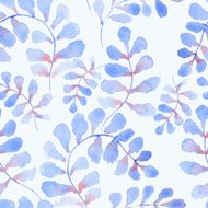 Blue branches 2 Vector seamless background
