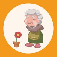 family grandmother character theme elements N9