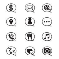 bubble for social network application icons