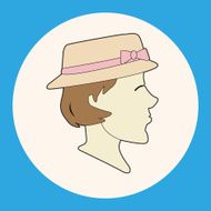 paris woman theme elements vector eps