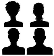 silhouette men women
