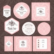 Set of floral wedding cards N6