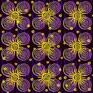 Endless background of abstract suns