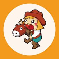 lady girl cartoon theme elements N46