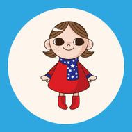 lady girl cartoon theme elements N50