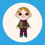 boy man cartoon theme elements N59
