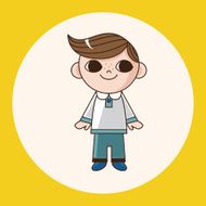 boy man cartoon theme elements N60