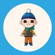 boy man cartoon theme elements N61