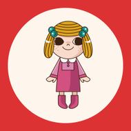 lady girl cartoon theme elements N54