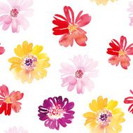 Watercolor flower pattern N13