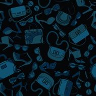 Seamless background pattern with fashion accessories N4