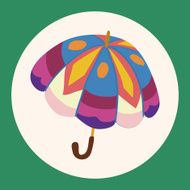 Umbrella theme elemets vector eps N19