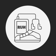 running shoes line icon N3