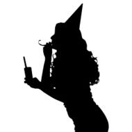 Vector silhouette of a woman N187