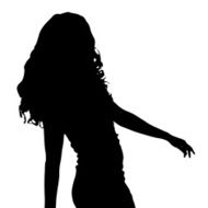 Vector silhouette of a woman N188