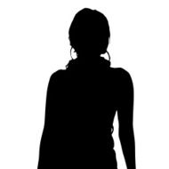 Vector silhouette of a woman N192