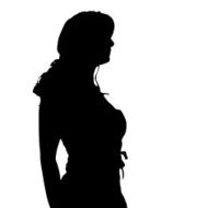 Vector silhouette of a woman N193