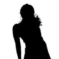 Vector silhouette of a woman N195
