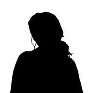 Vector silhouette of a woman N197