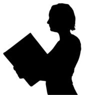 Vector silhouette of a woman N201