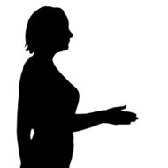 Vector silhouette of a woman N202