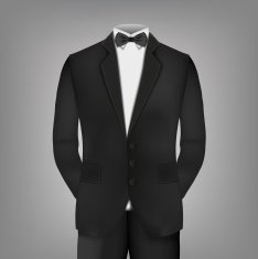 Male clothing suit Vector Illustration contains transparencies