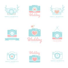 Set of photographer emblems